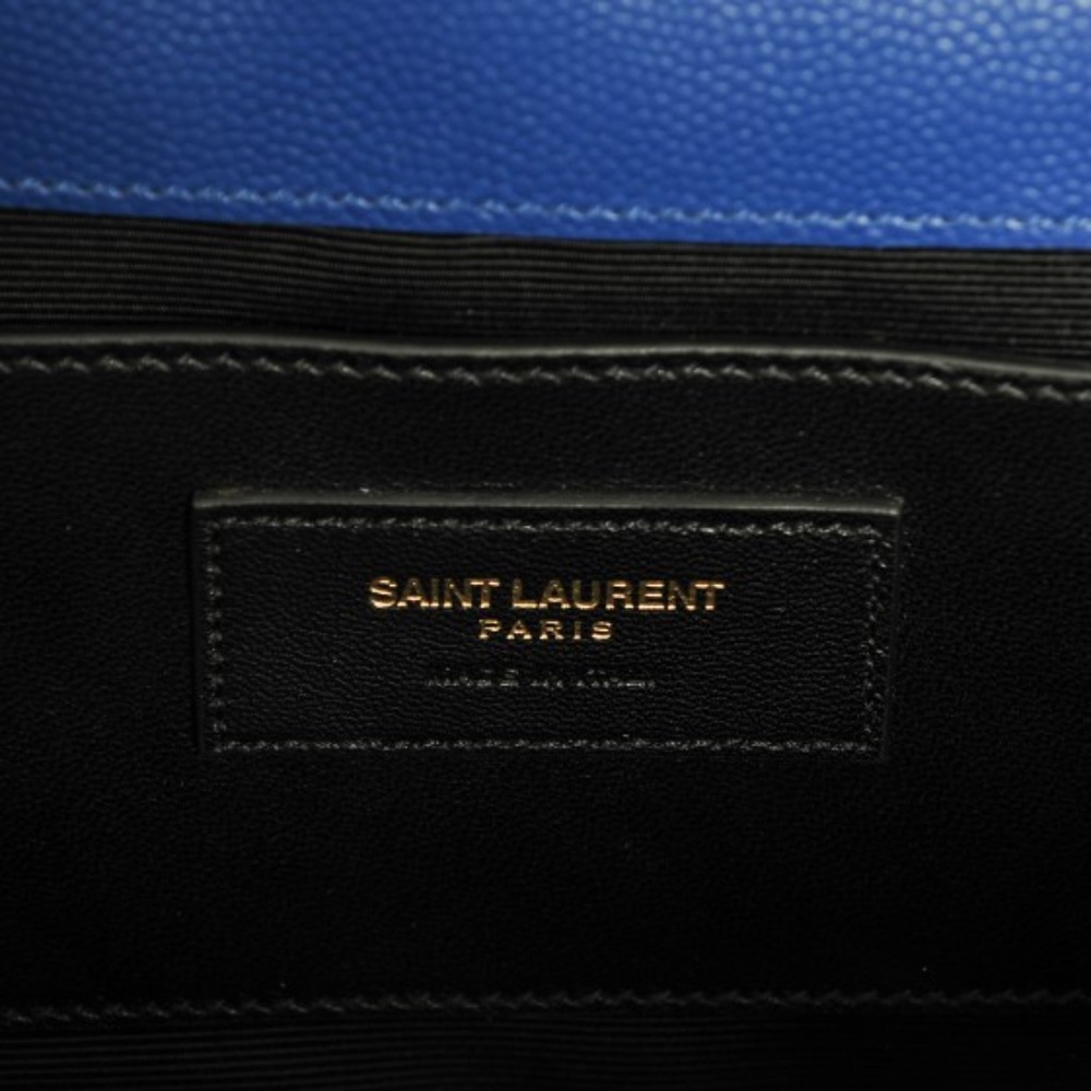 SAINT LAURENT Grain De Poudre Classic Monogram Clutch Outremer - Picture 4 of 6